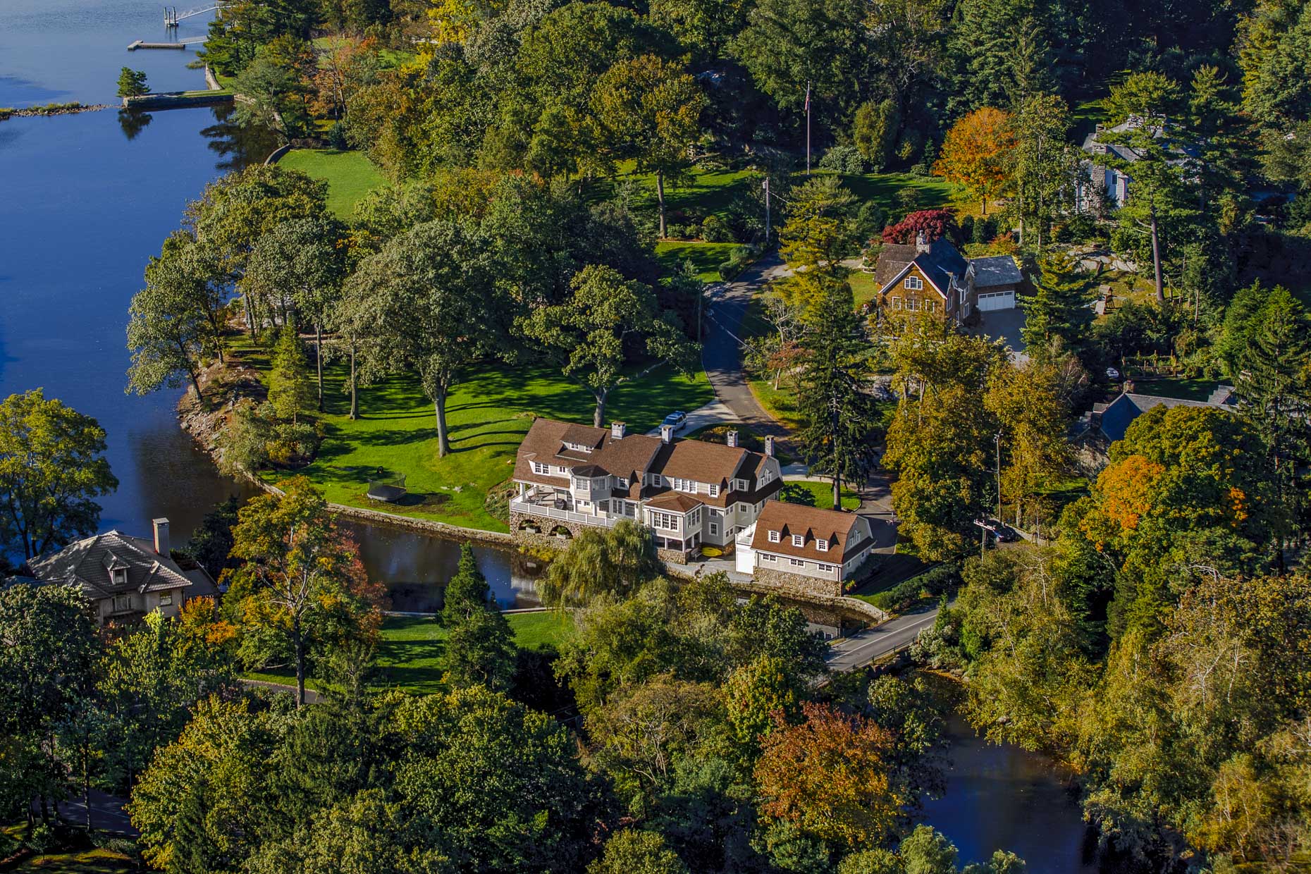 Darien CT aerial photography for Sotheby