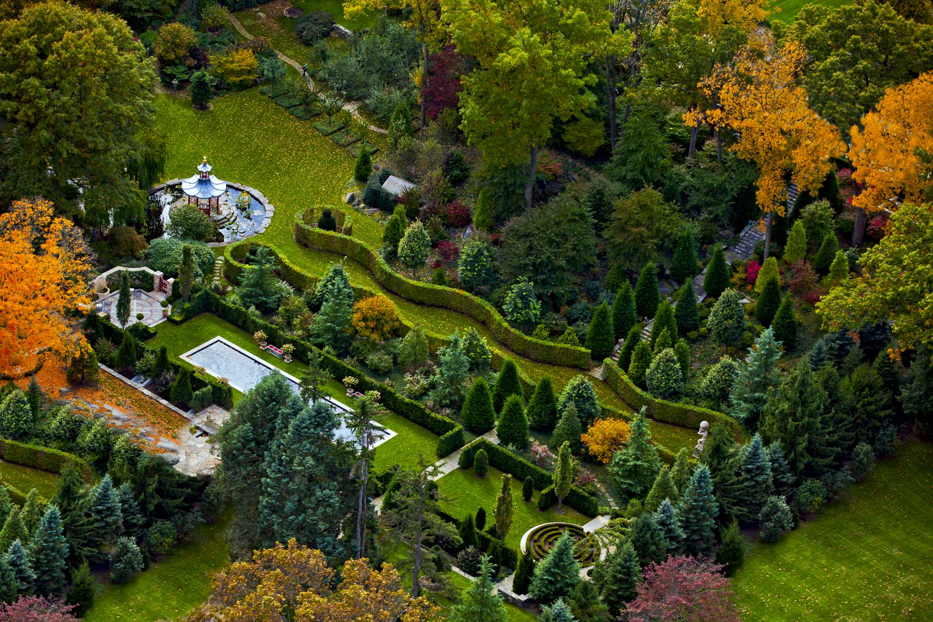 Aerial Photography of Homes and Estates in Greenwich Connecticut