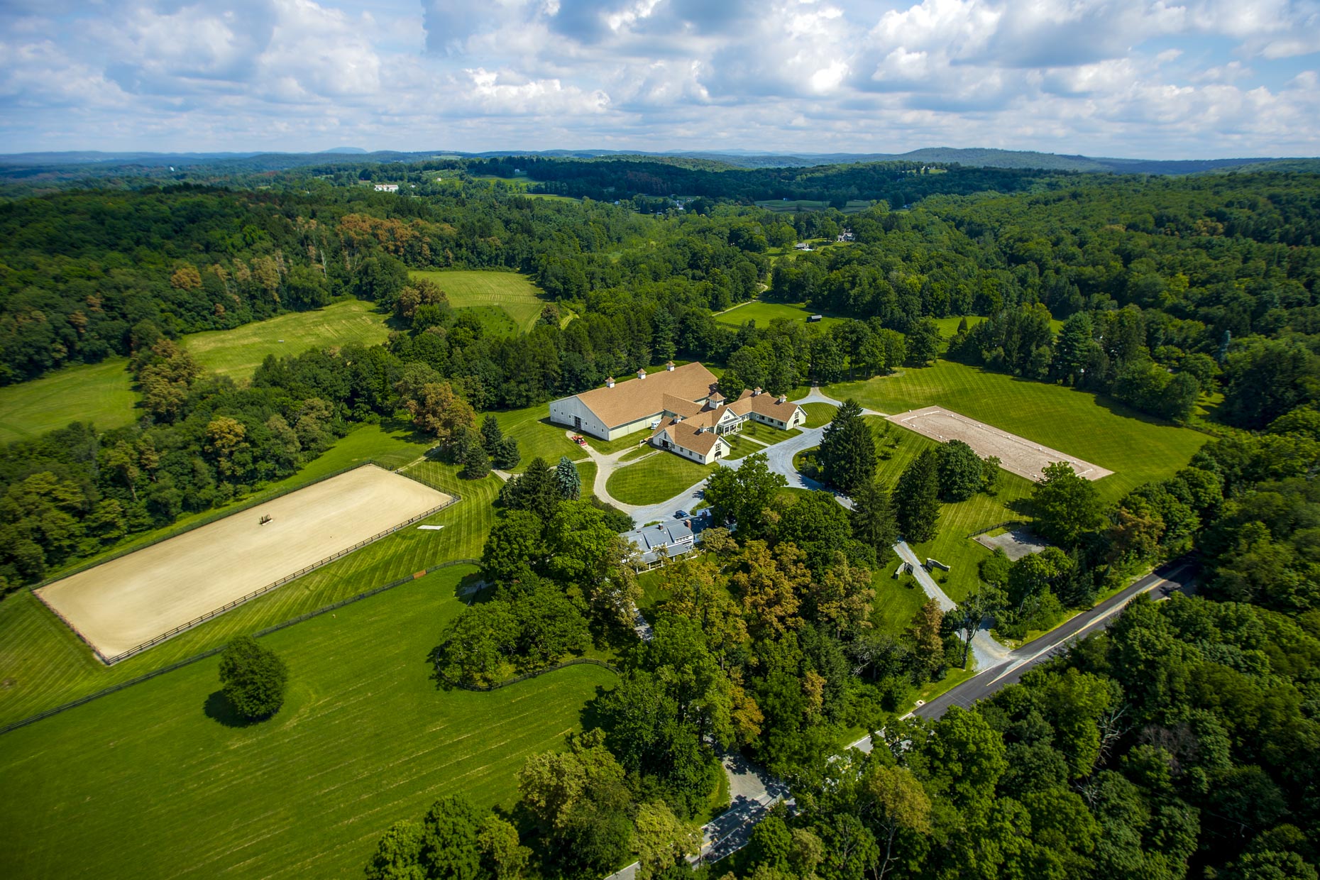 Putnam County NY horse farm  aerial photography by stefen turner