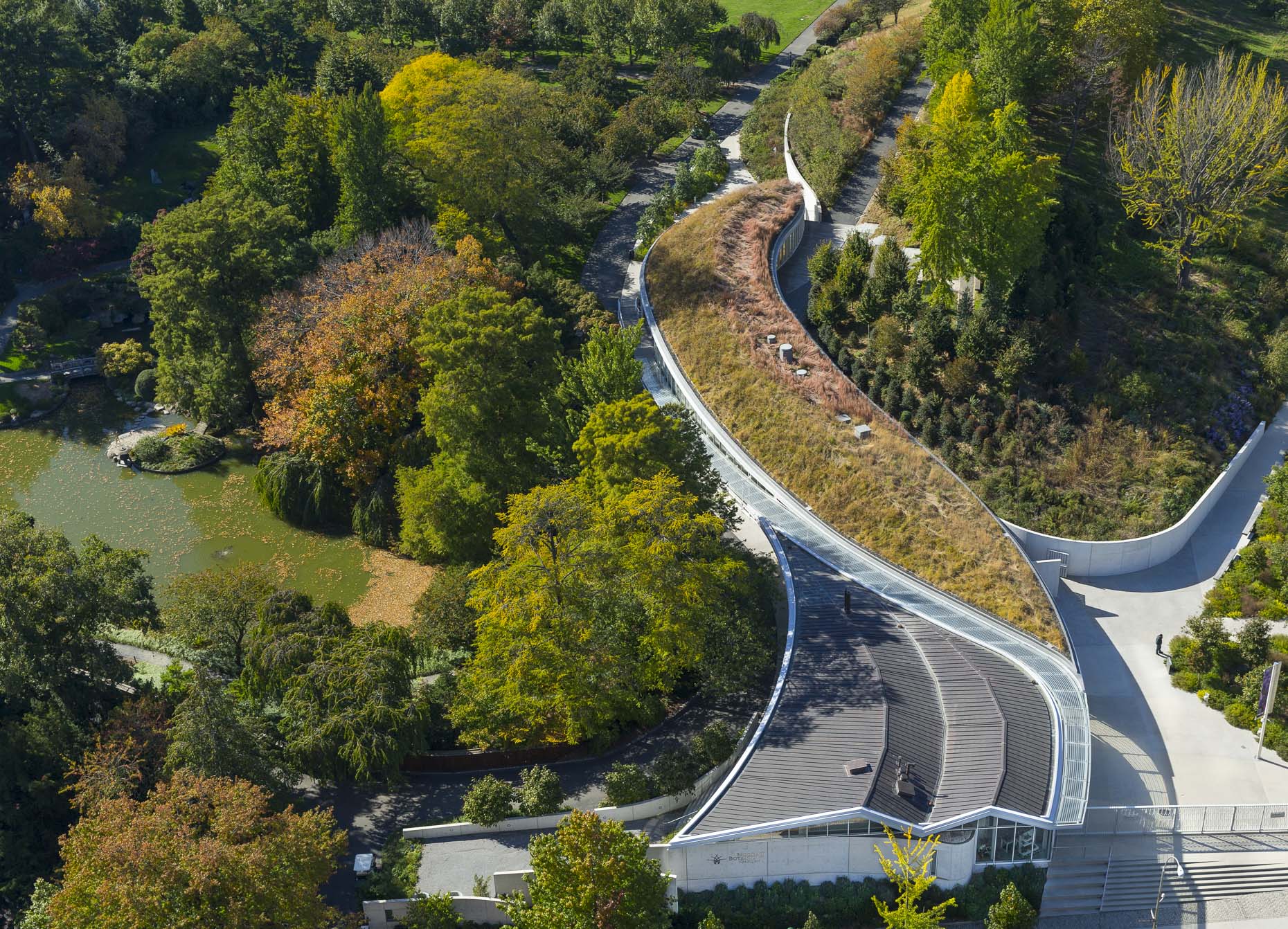 Brooklyn Botanical Garden aerial photography by stefen turner