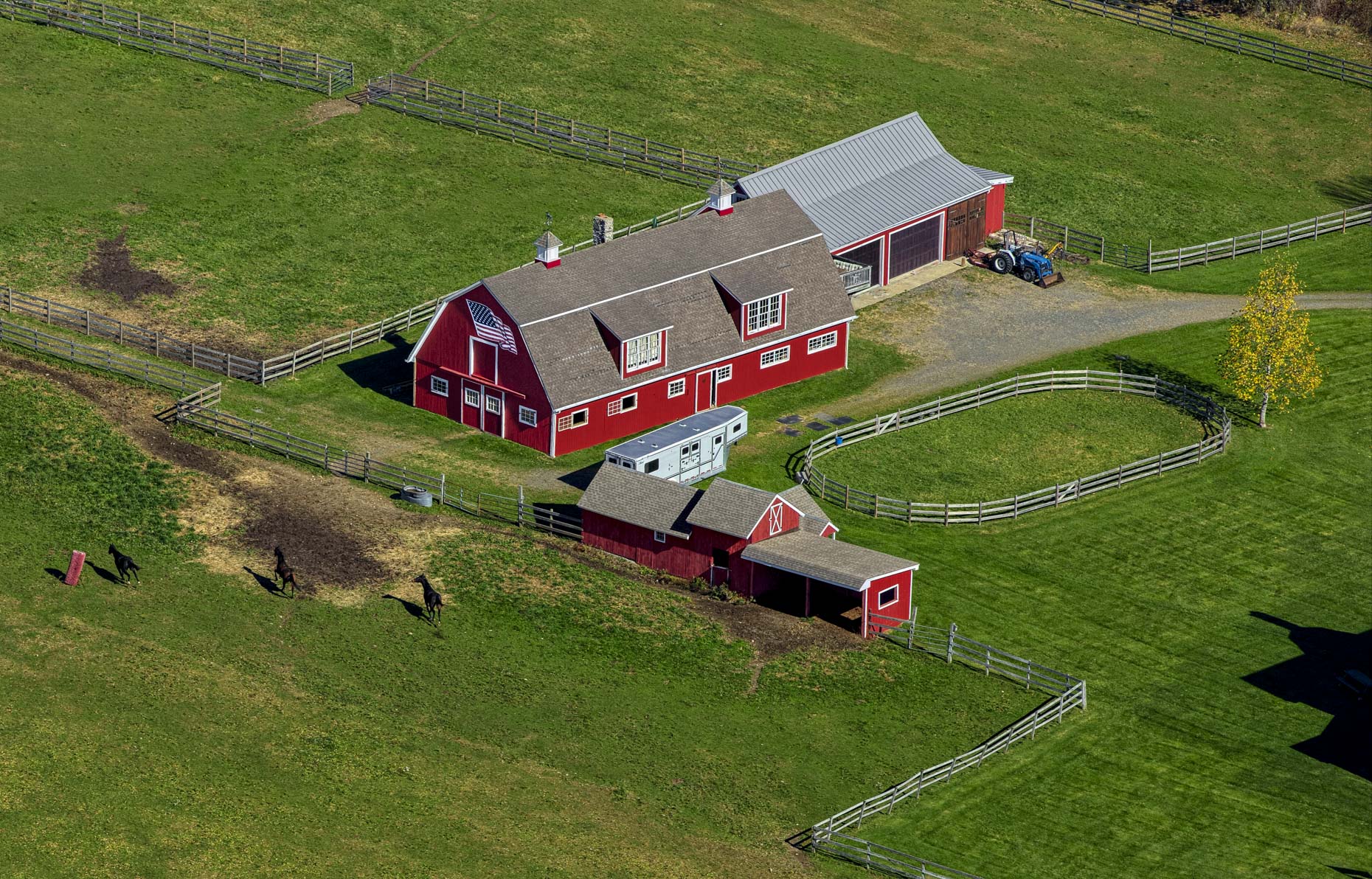 Putnam County NY horse farm  aerial photography by stefen turner