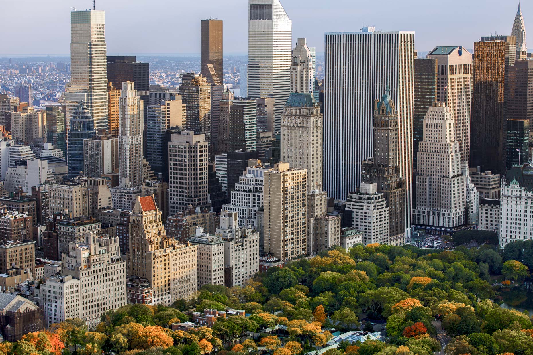 New York City  Aerial photography Central Park in Manhattan 